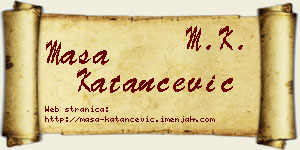 Maša Katančević vizit kartica
